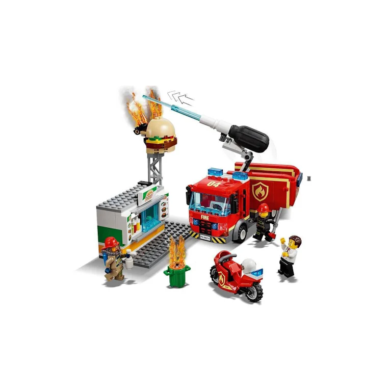 LEGO® City 60214 Brand bij het hamburgerrestaurant