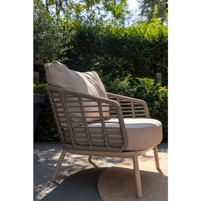 Taste by 4SO Puglia loungeset bank 3-zits met 2 lounge stoelen latte