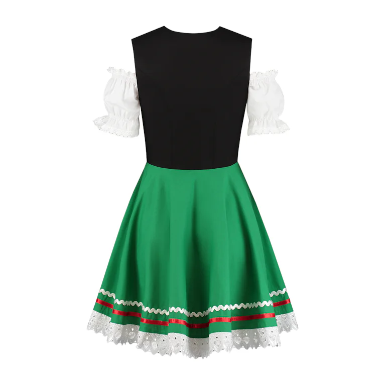 Mini dirndl zwart-groen