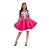 Mini dirndl zwart roze