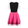 Mini dirndl zwart roze