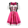 Mini dirndl zwart roze
