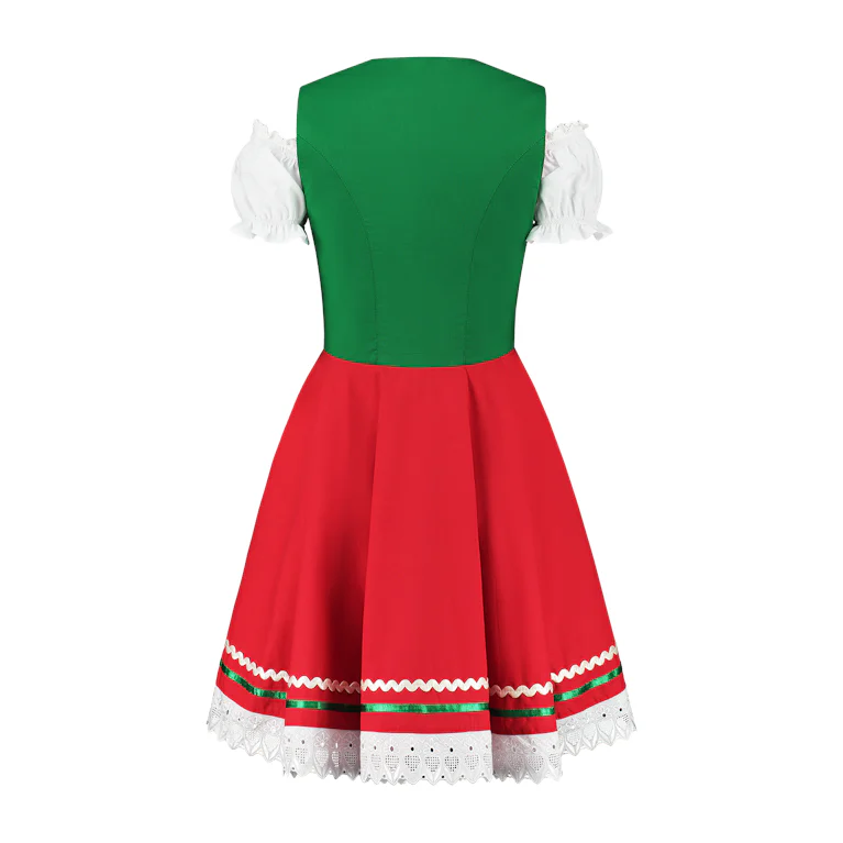 Mini dirndl groen rood