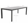 Qopps Colby tuintafel 220 x 100 porselein blad mat royal royal grey
