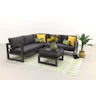 Divan loungeset antraciet