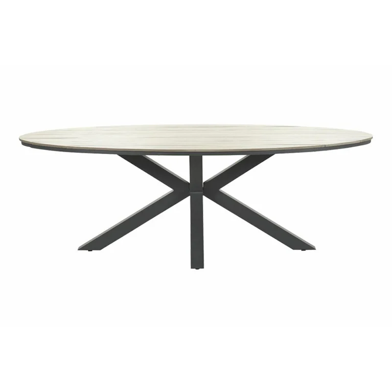 Garden Impression Edison tuintafel 220 x 115 ovaal vironwood