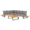 Nardo lounge hoekbank met tafel kussens grijs