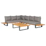 Nardo lounge hoekbank met tafel kussens grijs