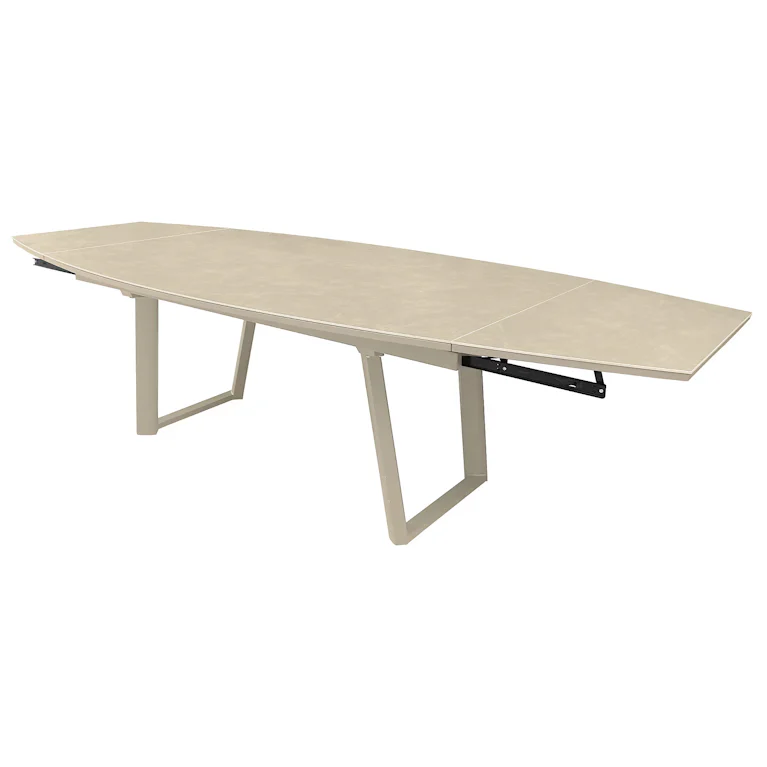 Manta uitshuifbare tuintafel 180-230-280 x 110 keramiek blad latte light