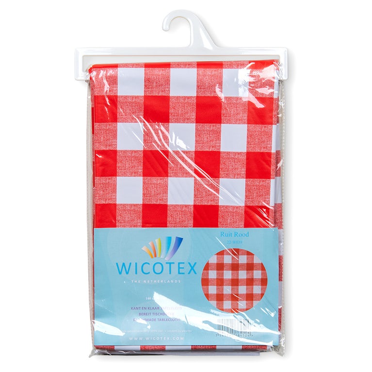 Wicotex tafellaken-tafelkleed- ruit rood -… | Coppens Warenhuis